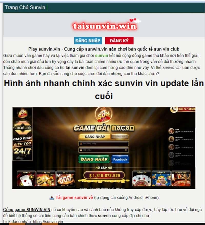 sunwin lừa đảo
